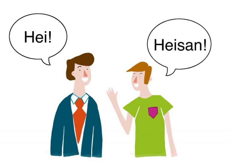 Een vriend begroeten in het Noors, hoe je "hoi" en "hallo" zegt