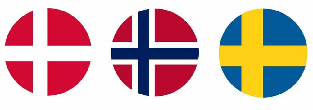 flags denmark norway sweden