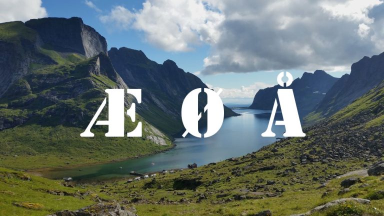 Die Aussprache von norwegischen Wörtern und von den Buchstaben æ, ø und å