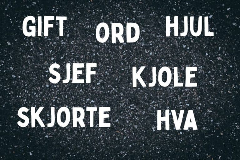 Norwegian words with different consonants